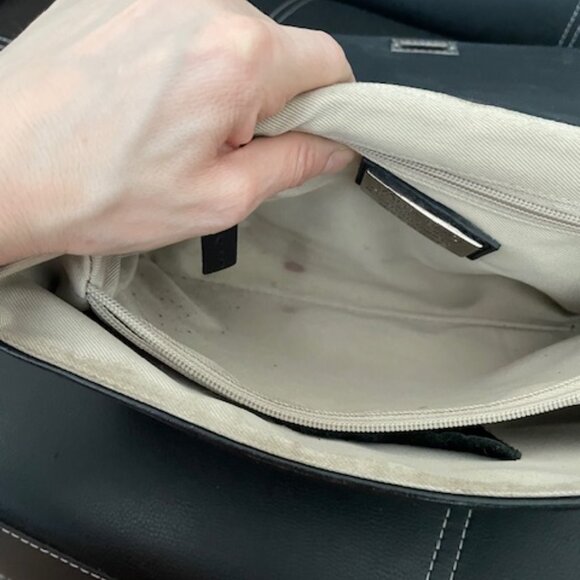 Mario Valentino Black  Leather Quilted Crossbody - Picture 2 of 5